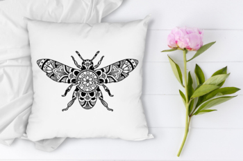 Download Mandala Bee Svg Cut Files Bee Mandala Clipart Insect Mandala Bee Shirt Design