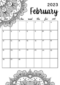 Mandala Calendar 2023 Set.1 by Teacher Manda You and Art | TPT