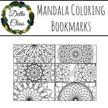 mandala coloring bookmarks by delta class teachers pay teachers