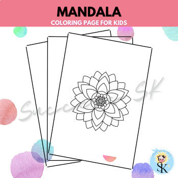 Preview of Mandala Coloring Pages 1 - Mindfulness Coloring Pages For Kids Relaxation
