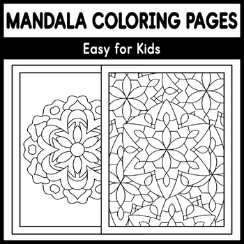 Preview of Mandala Coloring Pages - Easy for Kids