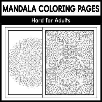 Preview of Mandala Coloring Pages - Hard for Adults