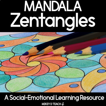 Preview of Mandala Calming Coloring Pages - Relaxation and Self-Regulation Strategies - SEL