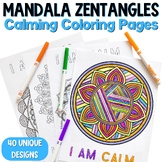 Mandala Calming Coloring Pages - Relaxation and Self-Regul