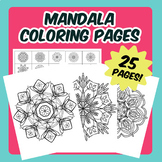 Mandala Coloring Book Set of 25 Coloring Pages Radial Symm