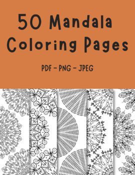Preview of Mandala Coloring Pages for Mindfulness and Relaxation