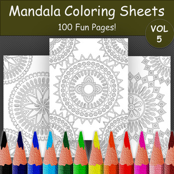 Preview of Mandala Coloring Pages for Relaxation & Mindfulness for Kids, Students & Adults