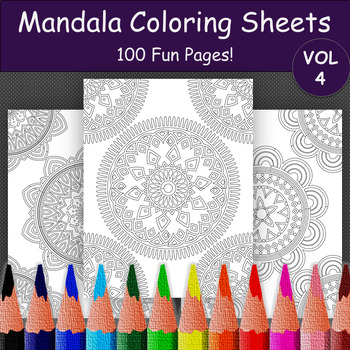 Preview of Mandala Coloring Pages for Stress-free and Relaxation for Kids and Adults