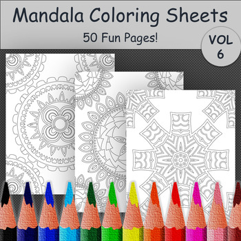 Preview of Mandala Coloring Sheet for Mindfulness & Relaxation for Students, Kids & Adults
