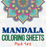 Mandala Coloring Sheets For Adults - Pack 1+2