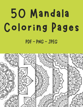 Preview of Mandala Coloring Sheets for Mindfulness and Relaxation