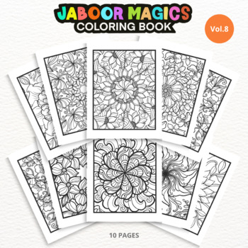 Mandala Coloring page, Flower Coloring Page, Zentangle Coloring Page Vol.13