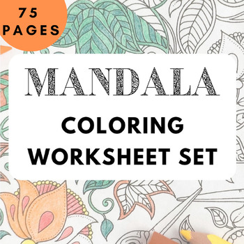 Preview of Mandala Coloring pages for Adults and kids Printable Coloring Worksheet-75 pages