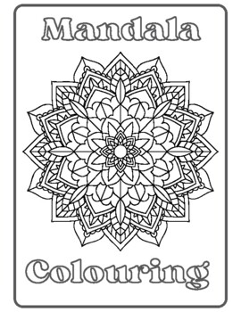 Preview of Mandala Colouring Book for Kids and Adults ( 7 pages ) Digital Download