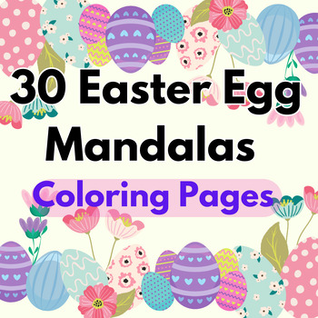 Mandala Easter Egg Adult Coloring Book: 30 Original Relaxing Mandala ...