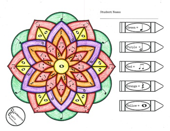 Preview of Mandala Music Coloring Pages