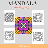 summer Mandala coloring pages : easy, simple and beautiful