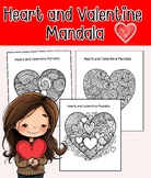 Mandala heart Valentine day Coloring Sheets