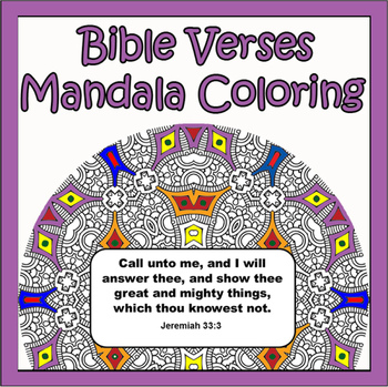 Preview of Mandalas and Bible Verses-50 Mandalas Coloring Sheets with Bible Verses