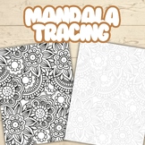 Mandalas background, Tracing and Coloring, mandala practic