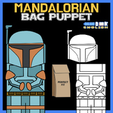 Mandalorian Brown Paper Bag Puppet Craft | Coloring Activi