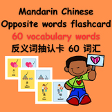 Mandarin Chinese Opposite Words Flashcards - 反义词抽认卡 (60 Vo