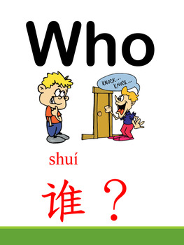 Preview of TPRS—Mandarin Chinese Question Words