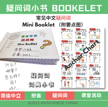 Preview of Mandarin/Chinese Question words Mini Booklet 疑问词小书