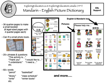 Preview of Mandarin - English Picture Dictionary
