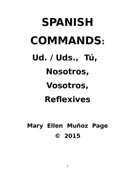 Preview of Mandatos -- ALL Spanish Commands (revised)