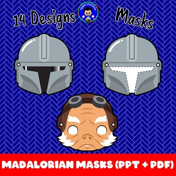 Preview of Mandalorian Masks - Star Wars/Printable/Party/Colouring