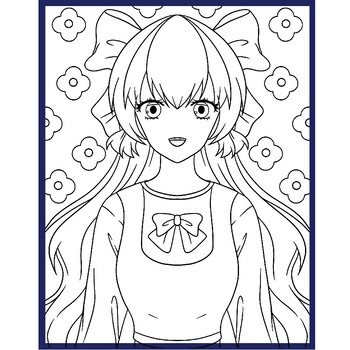 Anime Girl Image coloring page - Download, Print or Color Online for Free