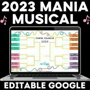 Preview of Mania Musical de mayo Spanish Music Bracket March Madness 2023 música en español