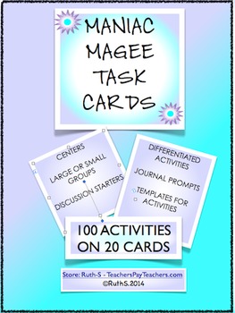 Preview of Maniac Magee Task Cards