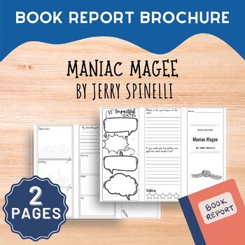 Preview of Maniac Magee Book Report Brochure, PDF, 2 Pages