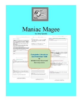 Preview of Maniac Magee Complete Literature and Grammar Unit