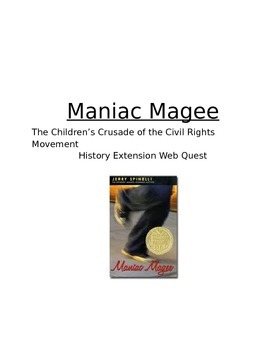 Preview of Maniac Magee History Extension Webquest