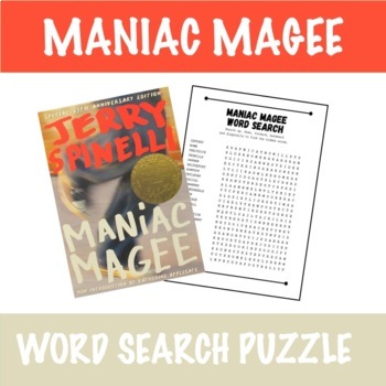 Maniac Magee Word Search - WordMint