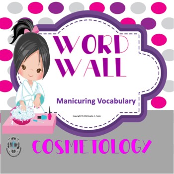 Preview of Cosmetology Manicuring Word Wall