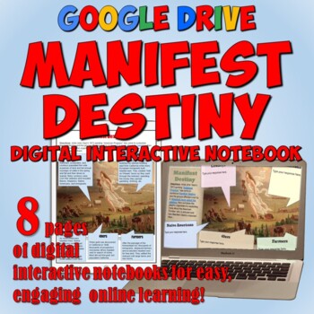 Preview of Manifest Destiny Google Drive Interactive Notebook Digital Resources & Activity