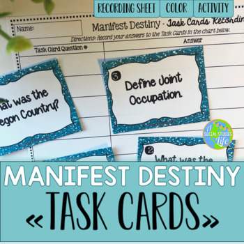 Preview of Manifest Destiny Task Cards