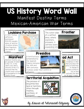 Preview of Manifest Destiny Word Wall
