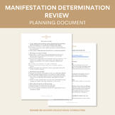 Manifestation Determination Planning Document