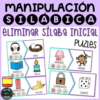 Manipulación Silábica Conciencia Fonológica silábica español eliminar ...