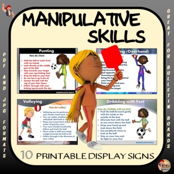 Preview of Manipulative Skills- Printable Display Signs