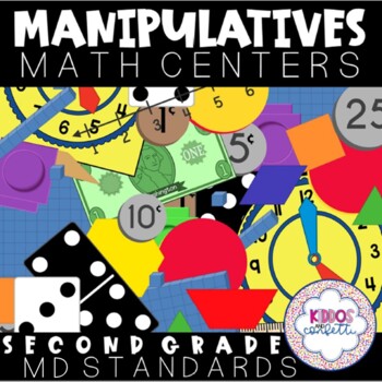 Preview of Manipulatives Math Centers: 2nd Grade Measurement and Data Standards