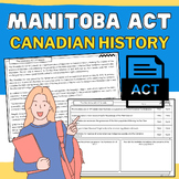 Manitoba Act of Canada: Canadian History Informational Pas