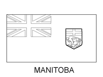 Preview of Manitoba Flag Printable , Manitoba Flag Coloring Sheet