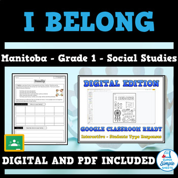 Preview of Manitoba Grade 1 Social Studies - Cluster 1 - I Belong