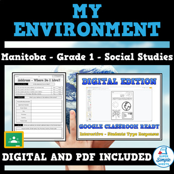 Preview of Manitoba Grade 1 Social Studies - Cluster 2 - My Environment